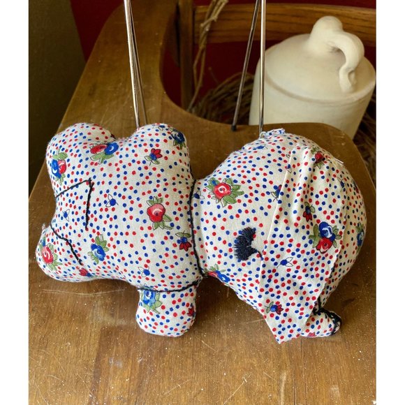 HANDMADE ELEPHANT PLUSH - Handmade Stuffed Elephant - 9" x 5 1/2" - Picture 2 of 7